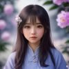 探花社区内容运营苏小满，圆脸女生，扎着丸子头，穿着明黄色卫衣，在电脑前比了个耶的手势